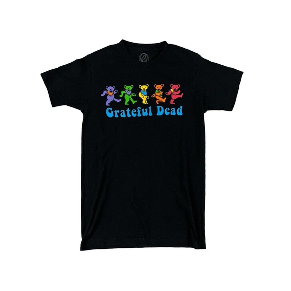 Grateful Dead Black Short Sleeve Crewneck T-Shirt Size S 34/36‎ Dancing Bears - Picture 1 of 6
